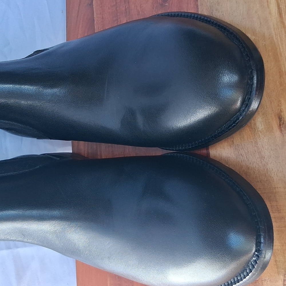 Quince Calfskin Leather Dress Chelsea Boots Black 8 - Picture 10 of 13